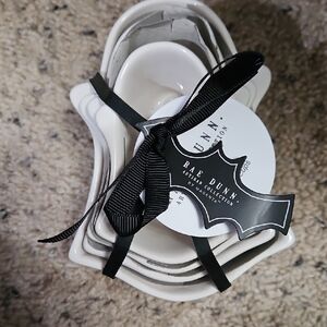 Rae Dunn Ceramic Ghost cup Set with Ribbon